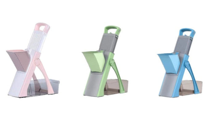 🔥Safe Adjustable Mandoline Slicer – Potato & Vegetable Cutter with Guard