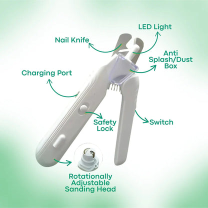 Never Cut the Quick Again. The LED Pet Nail Grinder.
