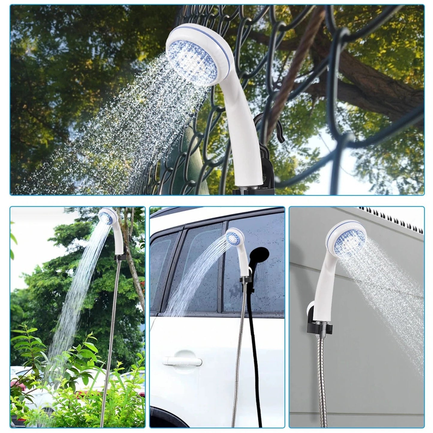 🚿 Stay Fresh Outdoors✨ Portable Camping Shower with Adjustable Flow – For Easy & Convenient Outdoor Cleaning!