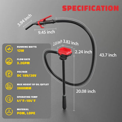 🔥Cordless Fuel Transfer Pump compatible | with DeWalt 20V & Milwaukee 18V Batteries