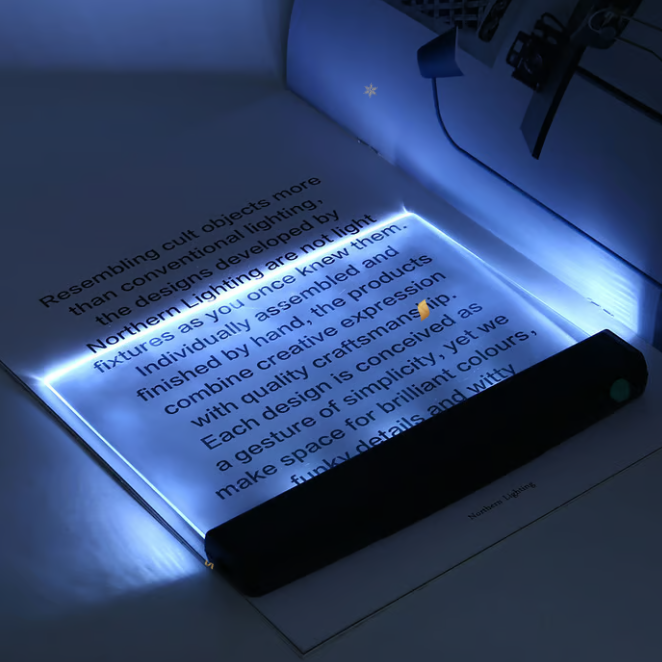 2025🔥Slim LED Book Light - Flat Panel, Eye-Care