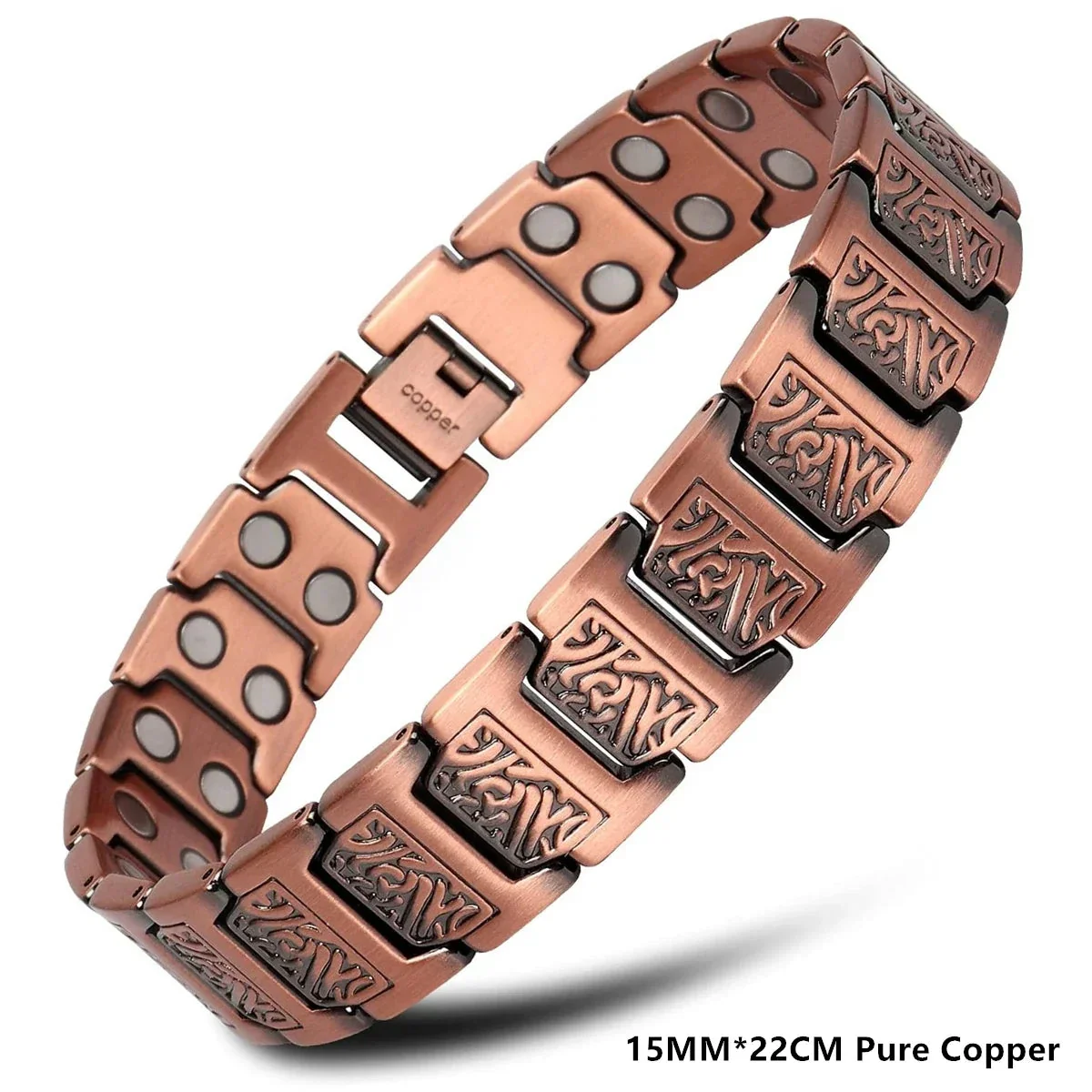 🔥Men’s Four Leaf Magnetic Copper Bracelet — Strength in Every Link (Men)