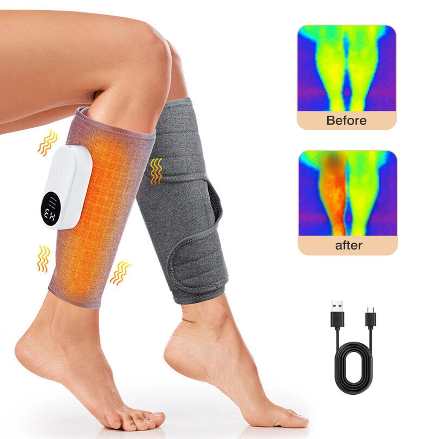 Tindite™ Leg Foot Massager Heat Air Compression for Circulation Muscles Relax Pain Relief