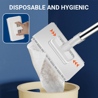 Disposable Dust Mop with 10 Reusable Cloths