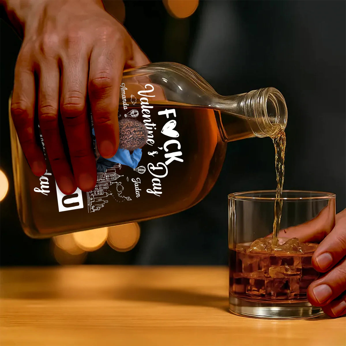 🔥I Love You Every Day - Personalized Whiskey Bottle